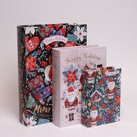 ΒΙΒΛΙΑ ΔΙΑΚΟΣΜΗΤΙΚΑ, ΜΕ ΚΑΡΥΟΘΡΑΥΣΤΗ,  ΞΥΛΙΝΑ, ΣΕΤ 3 ΤΜΧ, 32x23x7,  25x18.5x5.5 ΚΑΙ 18x13x4cm