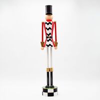 ΜΕΤΑΛΛΙΚΟΣ ΚΑΡΥΟΘΡΑΥΣΤΗΣ, ΜΑΥΡΟ ΚΑΡΟ ΜΕ ΚΟΚΚΙΝΟ, 110cm