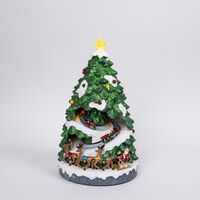 ΧΡΙΣΤΟΥΓΕΝΝΙΑΤΙΚΟ ΔΕΝΤΡΟ ΜΕ ΚΙΝΟΥΜΕΝΟ ΕΛΚΥΘΡΟ, ΜΕ ΜΟΥΣΙΚΗ, ΚΙΝΗΣΗ ΚΑΙ ΦΩΣ, ΜΕ ΜΕΤΑΣΧΗΜΑΤΙΣΤΗ, 23x23x42cm