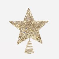 ΚΟΡΥΦΗ ΔΕΝΤΡΟΥ ΜΕ ΧΡΥΣΟ ΝΗΜΑ ΚΑΙ ΙΡΙΔΙΖΟΝΤΑ ΑΣΤΕΡΑΚΙΑ, 20x24.5cm