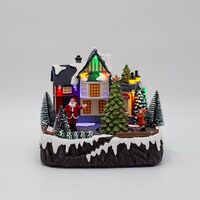 ΠΛΑΤΕΙΑ, ΜΕ ΑΓΙΟ ΒΑΣΙΛΗ ΚΑΙ ΧΡΙΣΤΟΥΓΕΝΝΙΑΤΙΚΟ ΔΕΝΤΡΟ, ΜΕ ΦΩΣ ΚΑΙ ΚΙΝΗΣΗ, ΜΠΑΤΑΡΙΑΣ, 20x15x17.2cm