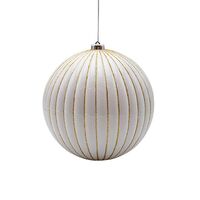 ΜΠΑΛΑ ΠΛΑΣΤΙΚΗ, ΛΕΥΚΗ ΜΕ ΧΡΥΣΕΣ ΑΝΑΓΛΥΦΕΣ ΡΙΓΕΣ, ΣΕΤ 2ΤΜΧ, 15cm