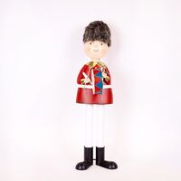 ΜΕΤΑΛΛΙΚΟΣ ΑΓΓΛΟΣ ΣΤΡΑΤΙΩΤΗΣ, ΜΕ ΓΟΥΝΙΝΟ ΚΑΠΕΛΟ ΚΑΙ ΤΥΜΠΑΝΟ, 77cm