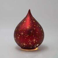 ΦΩΤΙΖΟΜΕΝΟ ΔΑΚΡΥ, ΚΟΚΚΙΝΟ, ΜΕ ΑΣΤΕΡΑΚΙΑ, 15x15x20cm