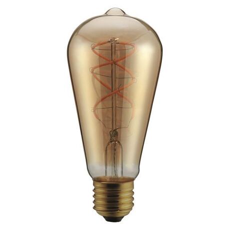 ΛΑΜΠΑ LED ST64 FILAMENT "DECOR" 5W E27 2000K 220-240V DIMMABLE  GOLD