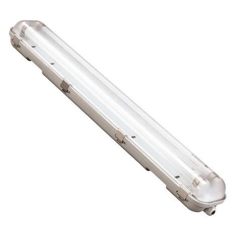 ΦΩΤΙΣΤΙΚΟ ΣΤΕΓΑΝΟ ΓΙΑ LED TUBE ME INOX CLIPS 2x0.60m