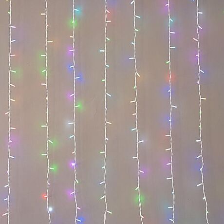 ΚΟΥΡΤΙΝΑ, 480 LED 5mm, ΕΠΕΚΤΑΣΗ ΕΩΣ 6, ΛΕΥΚΟ ΚΑΟΥΤΣΟΥΚ ΚΑΛΩΔΙΟ, SYNCHRONOUS RGBW LED, 300x300cm, ΧΩΡΙΣ ΠΡΙΖΑ ΚΑΙ CONTROLLER, IP65