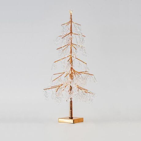 ΑΚΡΥΛΙΚΟ ΧΑΛΚΙΝΟ ΔΕΝΤΡΟ ΜΕ ΑΣΤΕΡΙ ΚΟΡΥΦΗ, ΜΠΑΤΑΡΙΑΣ, ΜΕ ΧΡΟΝΟΔΙΑΚΟΠΤΗ, 80 ΘΕΡΜΑ ΛΕΥΚΑ LED, 60cm, IP20