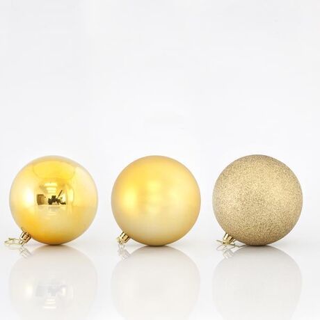 ΜΠΑΛΑ ΠΛΑΣΤΙΚΗ, ΧΡΥΣΗ, ΣΕΤ 6ΤΜΧ, 10cm