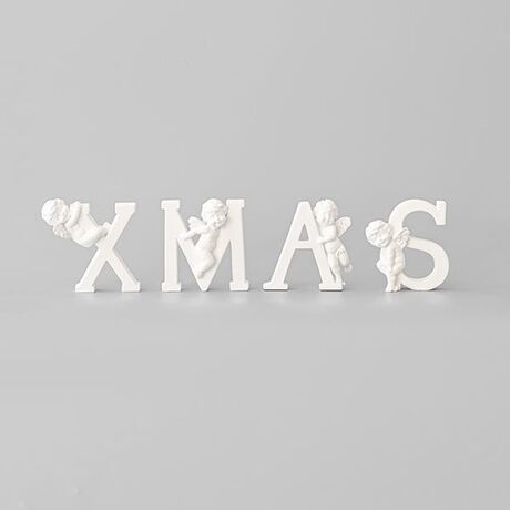 ΔΙΑΚΟΣΜΗΤΙΚΟ XMAS ΜΕ ΑΓΓΕΛΑΚΙΑ, ΛΕΥΚΟ, 8,3x8,5cm, 7,7x7,9cm, 8,1x7,8cm, 7,1x8cm