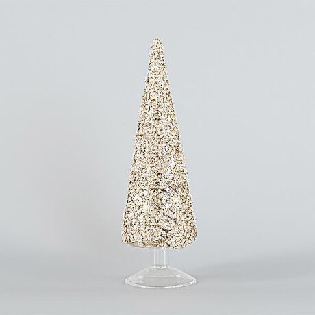 ΓΥΑΛΙΝΟ ΔΕΝΤΡΑΚΙ, ΣΑΜΠΑΝΙ ΜΕ GLITTER, 9x29cm
