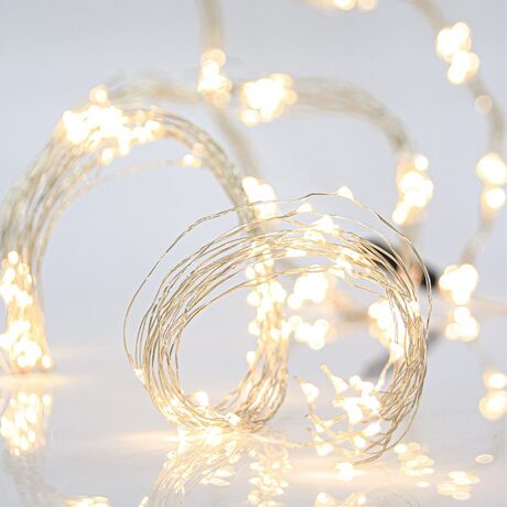 ΧΤΑΠΟΔΙ, 400 MINI LED, ΜΕΤΑΣΧΗΜΑΤΙΣΤΗ, ΑΣΗΜΙ ΧΑΛΚINO KAΛΩΔΙΟ, ΘΕΡΜΟ ΛΕΥΚΟ LED ANA 10cm (16 ΣΕΙΡΕΣ x 25 LED), ΠΡΟΕΚΤΑΣΗ ΠΑΡΟΧΗΣ 5m, ΙΡ44