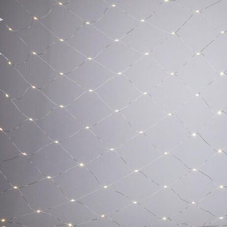 ΔΙΧΤΥ, 150 MINI MILKY LED, 27V ΜΕΤΑΣΧΗΜΑΤΙΣΤΗ, ΣΤΑΘΕΡΟ, ΔΙΑΦΑΝΟ ΠΛΑΚΕ ΧΑΛΚΙΝΟ ΚΑΛΩΔΙΟ, ΘΕΡΜΟ ΛΕΥΚΟ LED (H250 x W200cm), ΠΡΟΕΚΤΑΣΗ ΠΑΡΟΧΗΣ 5m, IP44