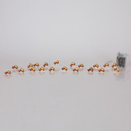 ΣΕΙΡΑ, 20 MINI LED, ΑΓΙΟΣ ΒΑΣΙΛΗΣ ΜΕ AMAΞΙ, ΜΠΑΤΑΡΙΑΣ 3xAA, ΧΡΟΝΟΔΙΑΚΟΠΤΗ, ΑΣΗΜΙ ΧΑΛΚΙΝΟ ΚΑΛΩΔΙΟ, ΘΕΡΜΟ ΛΕΥΚΟ LED ΑΝΑ 10cm, ΠΡΟΕΚΤΑΣΗ ΠΑΡΟΧΗΣ 30cm, IP20