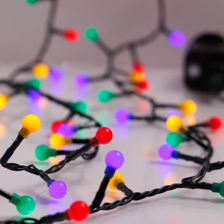 ΣΕΙΡΑ, 500 LED 3mm, ΧΡΩΜΑΤΙΣΤΕΣ ΜΠΑΛΙΤΣΕΣ 0.9cm, 31V ΜΕΤΑΣΧΗΜΑΤΙΣΤΗ, 8 ΠΡΟΓΡΑΜΜΑΤΑ & ΜΝΗΜΗ, ΠΡΑΣΙΝΟ PVC ΚΑΛΩΔΙΟ, ΧΡΩΜΑΤΙΣΤΟ LED ΑΝΑ 3cm, ΠΡΟΕΚΤΑΣΗ ΠΑΡΟΧΗΣ 3m, IP44