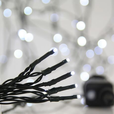 ΣΕΙΡΑ, 700 LED 3mm, 31V ΜΕΤΑΣΧΗΜΑΤΙΣΤΗ, 8 ΠΡΟΓΡΑΜΜΑΤΑ & ΜΝΗΜΗ, ΠΡΑΣΙΝΟ PVC ΚΑΛΩΔΙΟ, ΛΕΥΚΟ LED ΑΝΑ 5cm, ΠΡΟΕΚΤΑΣΗ ΠΑΡΟΧΗΣ 3m, ΙΡ44