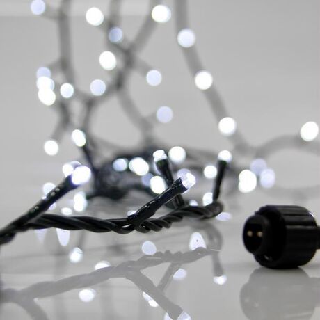 ΣΕΙΡΑ, 100 LED 3mm, 31V ΜΕΤΑΣΧΗΜΑΤΙΣΤΗ, 4 ΕΠΕΚΤΑΣΕΙΣ ΕΩΣ 3 ΣΕΤ, ΠΡΑΣΙΝΟ PVC ΚΑΛΩΔΙΟ, ΛΕΥΚΟ LED ANA 5cm, ΠΡΟΕΚΤΑΣΗ ΠΑΡΟΧΗΣ 3m, ΙΡ44