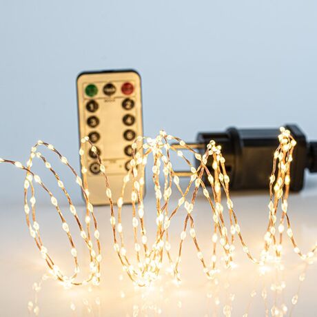 ΣΕΙΡΑ, 300 MINI LED, ΜΕΤΑΣΧΗΜΑΤΙΣΤΗ, 8 ΠΡΟΓΡΑΜΜΑΤΑ & ΜΝΗΜΗ, ΤΗΛΕΧΕΙΡΙΣΤΗΡΙΟ (ON/OFF, TIMER, DIMMER), ΜΠΡΟΝΖΕ ΧΑΛΚΙΝΟ ΚΑΛΩΔΙΟ, ΘΕΡΜΟ ΛΕΥΚΟ LED ANA 1.5cm, ΠΡΟΕΚΤΑΣΗ ΠΑΡΟΧΗΣ 3m, ΙΡ44