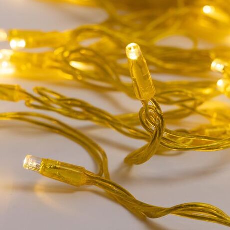 ΣΕΙΡΑ, 96 LED 5mm ΜΕ ΚΑΛΥΜΜΑ, 24V, 2 ΕΠΕΚΤΑΣΕΙΣ ΕΩΣ 8 ΣΕΤ, ΧΡΥΣΟ ΔΙΑΦΑΝΟ PVC ΚΑΛΩΔΙΟ, DAYLIGHT LED ΑΝΑ 10cm, IP44 (ΧΩΡΙΣ ΜΕΤΑΣΧΗΜΑΤΙΣΤΗ, ΧΩΡΙΣ ΠΡΟΕΚΤΑΣΗ ΠΑΡΟΧΗΣ)