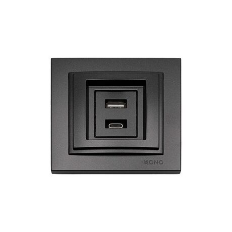 ΠΡΙΖΑ USB 220V / 5V 2.4A ΜΑΥΡΟ