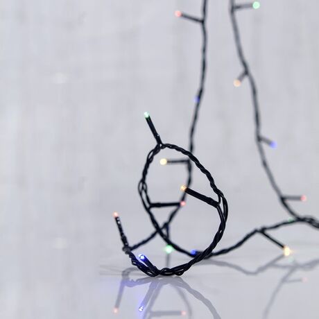 ΣΕΙΡΑ, 96 LED 5mm, HΛΙΑΚΟ ΣΥΛΛΕΚΤΗ ΜΕ ΑΙΣΘΗΤΗΡΑ ΦΩΤΟΣ, ΣΤΑΘΕΡΟ/FLASH ΠΡΟΓΡΑΜΜΑ, ΠΡΑΣΙΝΟ PVC ΚΑΛΩΔΙΟ, ΧΡΩΜΑΤΙΣΤΟ LED ΑΝΑ 10cm, ΠΡΟΕΚΤΑΣΗ ΠΑΡΟΧΗΣ 1m, IP44