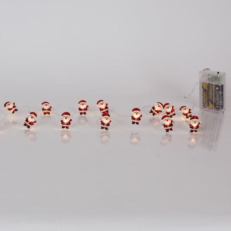 ΣΕΙΡΑ, 20 MINI LED, AΓΙΟΣ ΒΑΣΙΛΗΣ, ΜΠΑΤΑΡΙΑΣ 3xAA, ΧΡΟΝΟΔΙΑΚΟΠΤΗ, ΑΣΗΜΙ ΧΑΛΚΙΝΟ ΚΑΛΩΔΙΟ, ΘΕΡΜΟ ΛΕΥΚΟ LED ΑΝΑ 10cm, ΠΡΟΕΚΤΑΣΗ ΠΑΡΟΧΗΣ 30cm, IP20