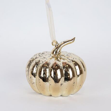 ΓΥΑΛΙΝΗ ΚΟΛΟΚΥΘΑ ΦΩΤΙΖΟΜΕΝΗ, ΧΡΥΣΗ, 10cm