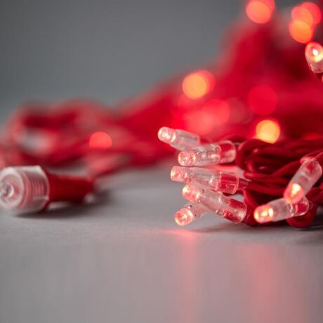 ΣΕΙΡΑ, 100 LED 5mm ΜΕ ΚΑΛΥΜΜΑ, 230V, 3 ΕΠΕΚΤΑΣΕΙΣ ΕΩΣ 9 ΣΕΤ, ΚΟΚΚΙΝΟ ΚΑΟΥΤΣΟΥΚ ΚΑΛΩΔΙΟ, ΚΟΚΚΙΝΟ LED ΑΝΑ 10cm, ΠΡΟΕΚΤΑΣΗ ΠΑΡΟΧΗΣ 1.5m, ΙΡ65