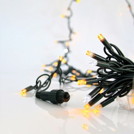 ΣΕΙΡΑ, 100 LED 5mm ΜΕ ΚΑΛΥΜΜΑ, 230V, 3 ΕΠΕΚΤΑΣΕΙΣ ΕΩΣ 9 ΣΕΤ, ΠΡΑΣΙΝΟ ΚΑΟΥΤΣΟΥΚ ΚΑΛΩΔΙΟ, 90 ΘΕΡΜΑ ΛΕΥΚΑ + 10 ΛΕΥΚΑ FLASH LED ΑΝΑ 10cm, ΙΡ65 (ΧΩΡΙΣ ΠΡΟΕΚΤΑΣΗ ΠΑΡΟΧΗΣ)