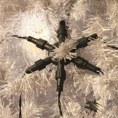 ΧΤΑΠΟΔΙ, 175 LED 3mm, 31V ΜΕΤΑΣΧΗΜΑΤΙΣΤΗ, ΠΡΑΣΙΝΟ PVC ΚΑΛΩΔΙΟ, ΘΕΡΜΟ ΛΕΥΚΟ LED ΑΝΑ 10cm (5 ΣΕΙΡΕΣ x 35 LED), ΠΡΟΕΚΤΑΣΗ ΠΑΡΟΧΗΣ 3m, ΙΡ44