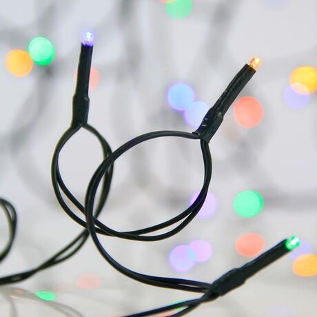 ΣΕΙΡΑ, 720 LED 3mm, 31V ΜΕΤΑΣΧΗΜΑΤΙΣΤΗ, ΣΤΑΘΕΡΟ, ΠΡΑΣΙΝΟ PVC ΚΑΛΩΔΙΟ, ΧΡΩΜΑΤΙΣΤΟ LED ΑΝΑ 7.5cm, ΠΡΟΕΚΤΑΣΗ ΠΑΡΟΧΗΣ 3m, IP44