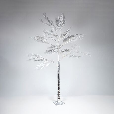 ΑΣΗΜΙ ΔΕΝΤΡΟ ΦΤΕΡΗ 1,8m,  ΜΕΤΑΣΧΗΜΑΤΙΣΤΗΣ, 140 ΘΕΡΜΑ ΛΕΥΚΑ MINI LED, ΠΡΟΕΚΤΑΣΗ ΠΑΡΟΧΗΣ 3m, IP44