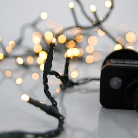 ΣΕΙΡΑ, 100 LED 3mm, 31V ΜΕΤΑΣΧΗΜΑΤΙΣΤΗ, 8 ΠΡΟΓΡΑΜΜΑΤΑ & ΜΝΗΜΗ, ΠΡΑΣΙΝΟ PVC ΚΑΛΩΔΙΟ, ΘΕΡΜΟ ΛΕΥΚΟ LED ΑΝΑ 5cm, ΠΡΟΕΚΤΑΣΗ ΠΑΡΟΧΗΣ 3m, ΙΡ44