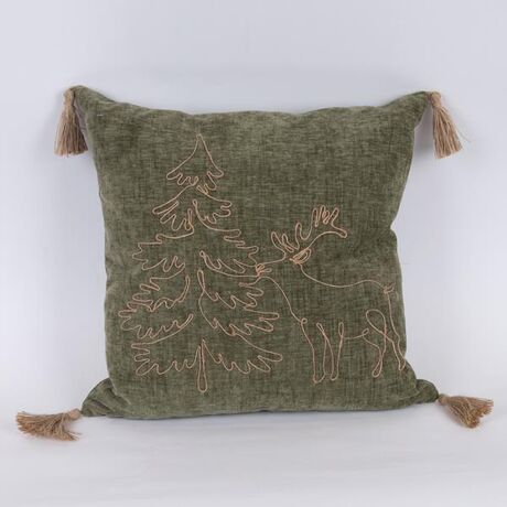 ΜΑΞΙΛΑΡΙ ΛΑΔΙ, ΜΕ ΧΡΙΣΤΟΥΓΕΝΝΙΑΤΙΚΟ ΔΕΝΤΡΟ ΚΑΙ ΕΛΑΦΙ, 45x45cm