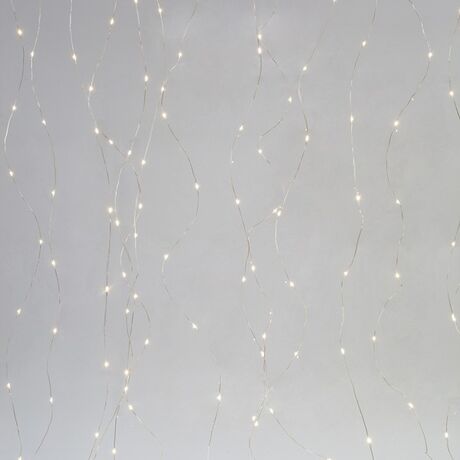 ΚΟΥΡΤΙΝΑ, 400 MINI LED, ΜΕΤΑΣΧΗΜΑΤΙΣΤΗ, ΑΣΗΜΙ ΧΑΛΚΙΝΟ ΚΑΛΩΔΙΟ, ΘΕΡΜΟ ΛΕΥΚΟ LED (H200 x W190cm, 16 LINES x 25 LED), ΠΡΟΕΚΤΑΣΗ ΠΑΡΟΧΗΣ 5m, IP44