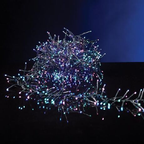 CLUSTER 6m, 768 LED 3mm, 31V ΜΕΤΑΣΧΗΜΑΤΙΣΤΗ, 8 ΠΡΟΓΡΑΜΜΑΤΑ & ΜΝΗΜΗ, ΠΡΑΣΙΝΟ PVC ΚΑΛΩΔΙΟ, OΠΑΛ ΧΡΩΜΑΤΙΣΤΟ LED, ΠΡΟΕΚΤΑΣΗ ΠΑΡΟΧΗΣ 3m, IP44