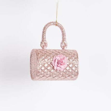 ΑΚΡΥΛΙΚΟ ΣΤΟΛΙΔΙ, ΤΣΑΝΤΑ, ΡΟΖ ΜΕ ΓΚΛΙΤΕΡ, 11,5cm