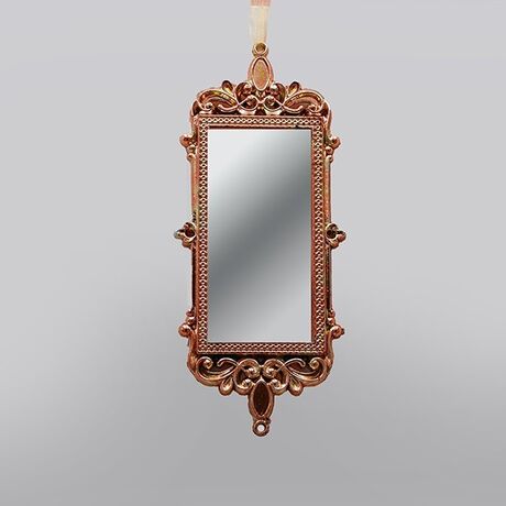 ΣΤΟΛΙΔΙ ΚΡΕΜΑΣΤΟ, VINTAGE ΚΑΘΡΕΦΤΗΣ, ΧΡΥΣΟ ΚΟΚΚΙΝΟ, 17.5x7cm