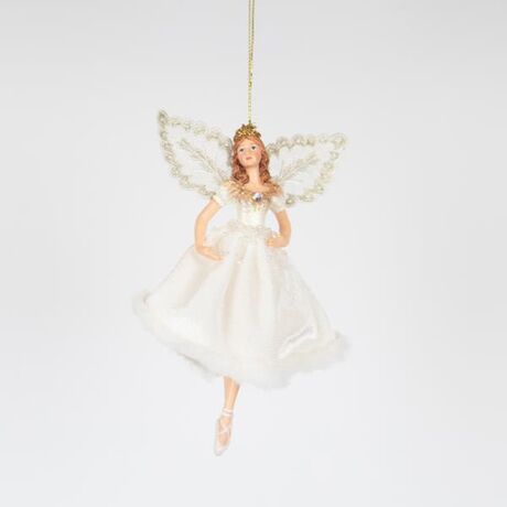 ΝΕΡΑΙΔΑ ΜΕ ΛΕΥΚΗ ΓΟΥΝΙΝΗ ΦΟΥΣΤΑ, 15.5cm