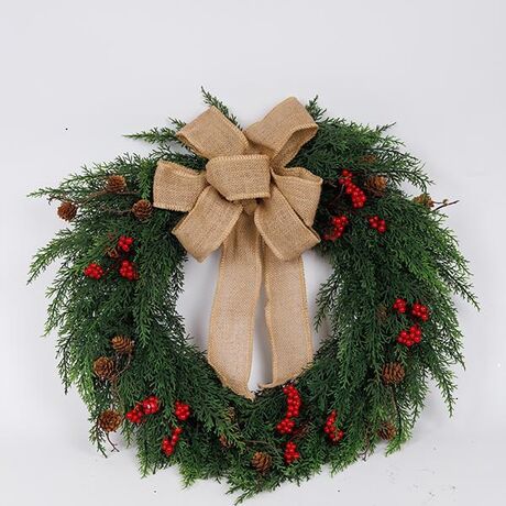 ΣΤΕΦΑΝΙ ΜΕ ΦΙΟΓΚΟ ΛΙΝΑΤΣΑ, 60cm