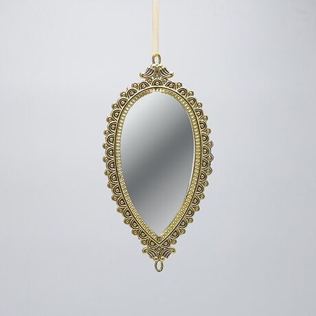 ΣΤΟΛΙΔΙ ΚΡΕΜΑΣΤΟ, VINTAGE ΚΑΘΡΕΦΤΗΣ, ΟΒΑΛ ΧΡΥΣΟ, 19.5x9.5cm