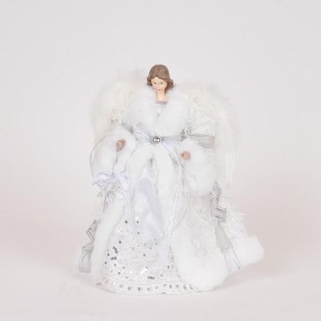 ΝΕΡΑΙΔΑ, ΜΕ ΛΕΥΚΟ ΦΟΡΕΜΑ ΚΑΙ ΧΙΟΝΟΝΙΦΑΔΕΣ, 30cm