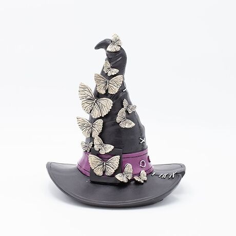 ΚΑΠΕΛΟ ΜΑΓΙΣΣΑΣ ΠΟΛΥΡΕΖΙΝ, ΜΑΥΡΟ, ΜΕ ΠΕΤΑΛΟΥΔΕΣ, HALLOWEEN, 20.3x19.3x22.5cm