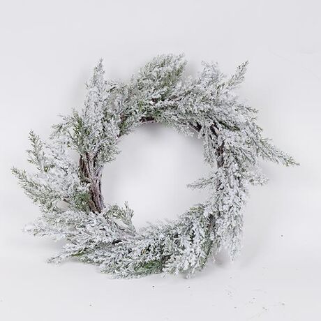 ΣΤΕΦΑΝΙ, ΧΙΟΝΙΣΜΕΝΟ, ΜΕ ΚΛΑΔΙ ΕΛΑΤΟΥ, 45cm