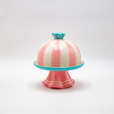 ΤΟΥΡΤΙΕΡΑ ΜΕ ΚΑΠΑΚΙ, CANDY ΡΟΖ, ΔΙΑΚΟΣΜΗΤΙΚΗ,  17.5x17.5cm