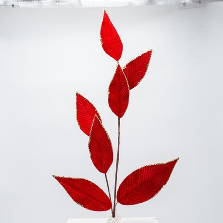 ΚΛΑΔΙ ΜΕ ΚΟΚΚΙΝΑ ΒΕΛΟΥΔΙΝΑ ΦΥΛΛΑ ΒΕΛΑΝΙΔΙΑΣ, 82cm