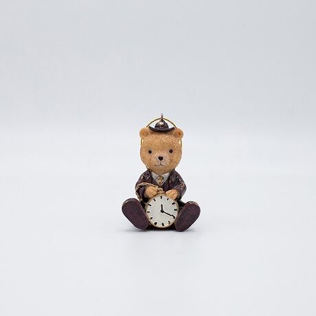 ΣΤΟΛΙΔΙ ΠΟΛΥΡΕΖΙΝ, ΑΡΚΟΥΔΑΚΙ ΚΑΘΙΣΤΟ VINTAGE ΜΕ ΡΟΛΟΙ, 5x7.5cm