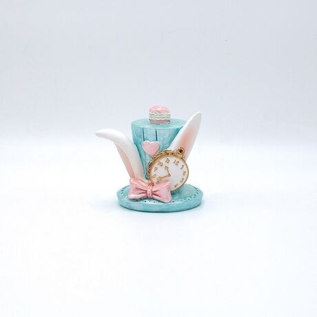 ΔΙΑΚΟΣΜΗΤΙΚΟ ΠΟΛΥΡΕΖΙΝ, ΚΑΠΕΛΟ ΜΕ ΑΥΤΙΑ ΛΑΓΟΥ, ΓΑΛΑΖΙΟ, 9x8.5cm