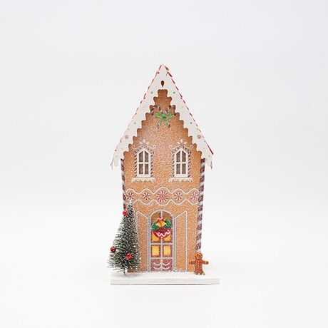 ΧΑΡΤΙΝΟ ΣΠΙΤΑΚΙ, ΜΠΕΖ ΜΕ ΜΠΙΣΚΟΤΟΥΛΗ, ΦΩΤΙΖΟΜΕΝΟ, 11x8.5x22cm