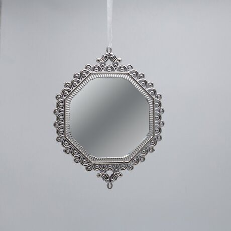 ΣΤΟΛΙΔΙ ΚΡΕΜΑΣΤΟ, VINTAGE ΚΑΘΡΕΦΤΗΣ, ΔΙΑΜΑΝΤΙ ΑΣΗΜΙ,15.5x12cm